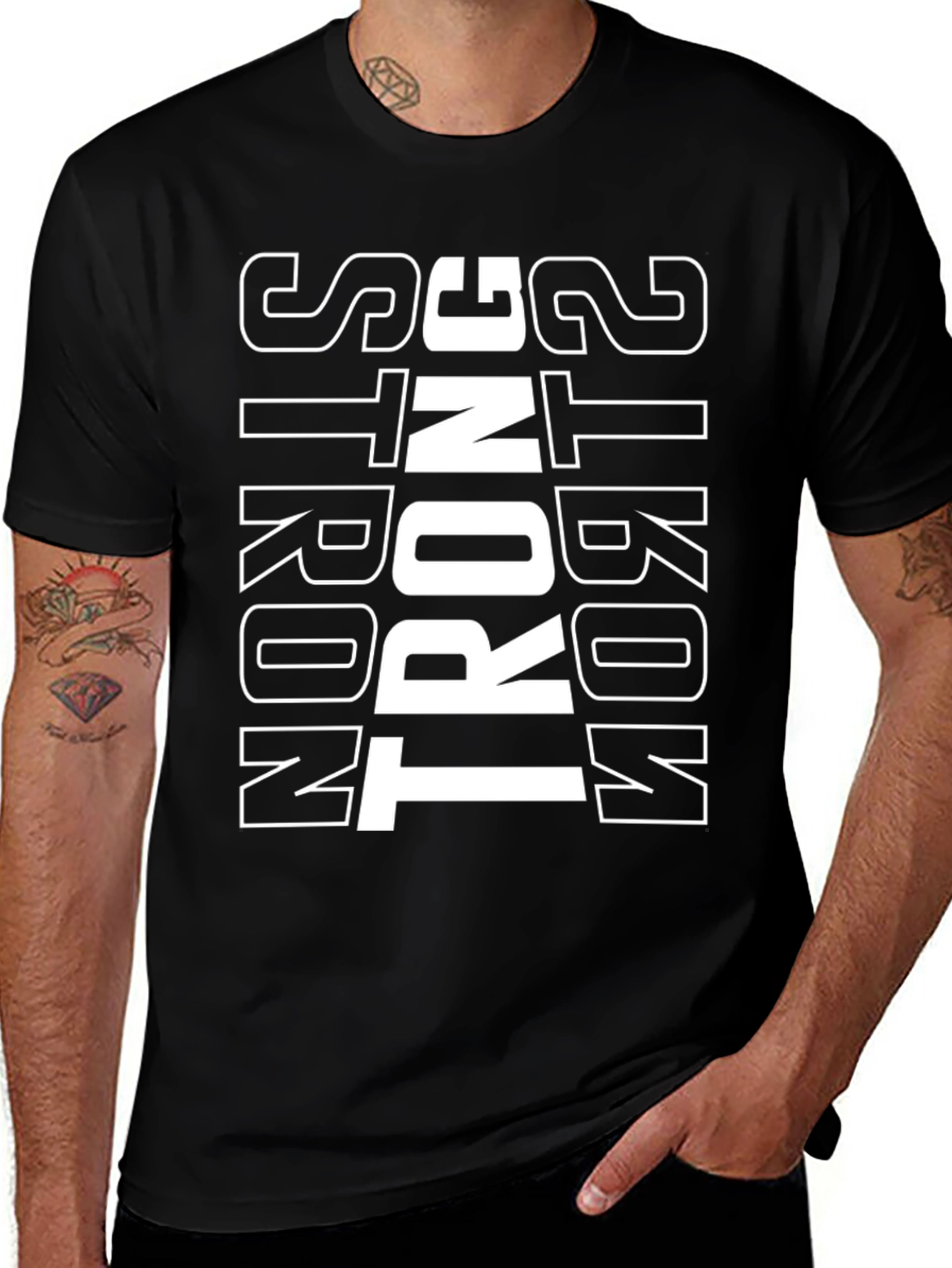 Strong T-Shirt - Black Cotton
