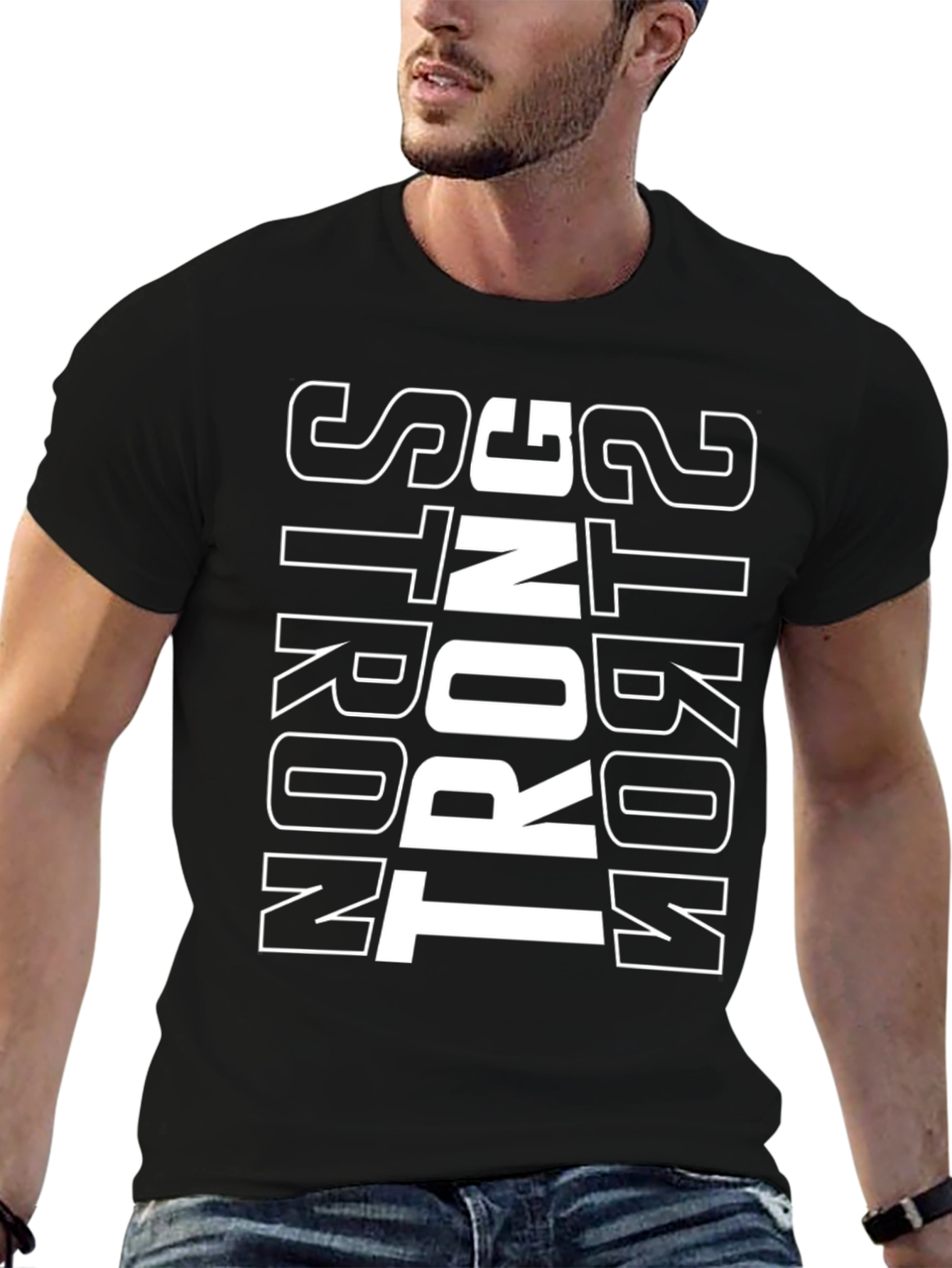 Strong T-Shirt - Black Cotton