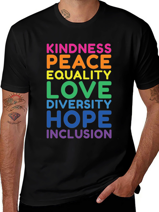 Kindness Peace Equality Tee - Love Diversity Hope Inclusion Shirt