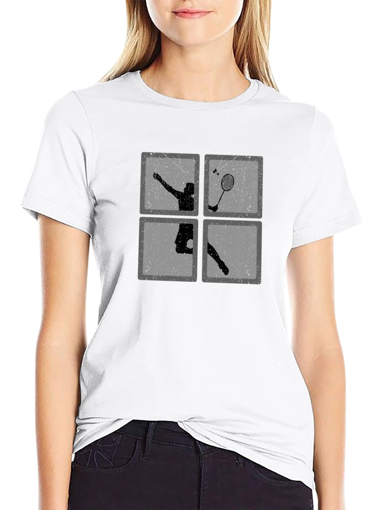 Badminton Player Graphic T-Shirt