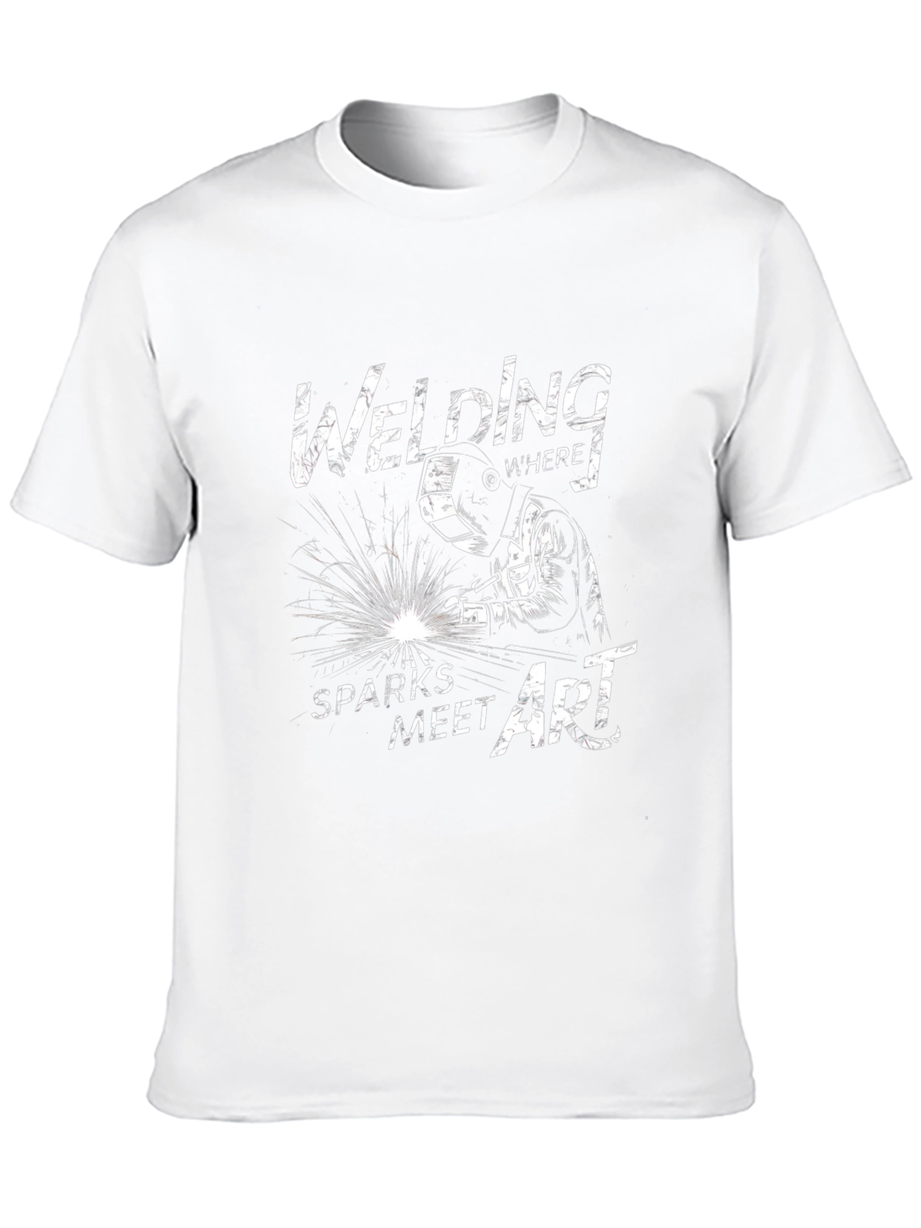 Welding Sparks Meet Art Black T-Shirt