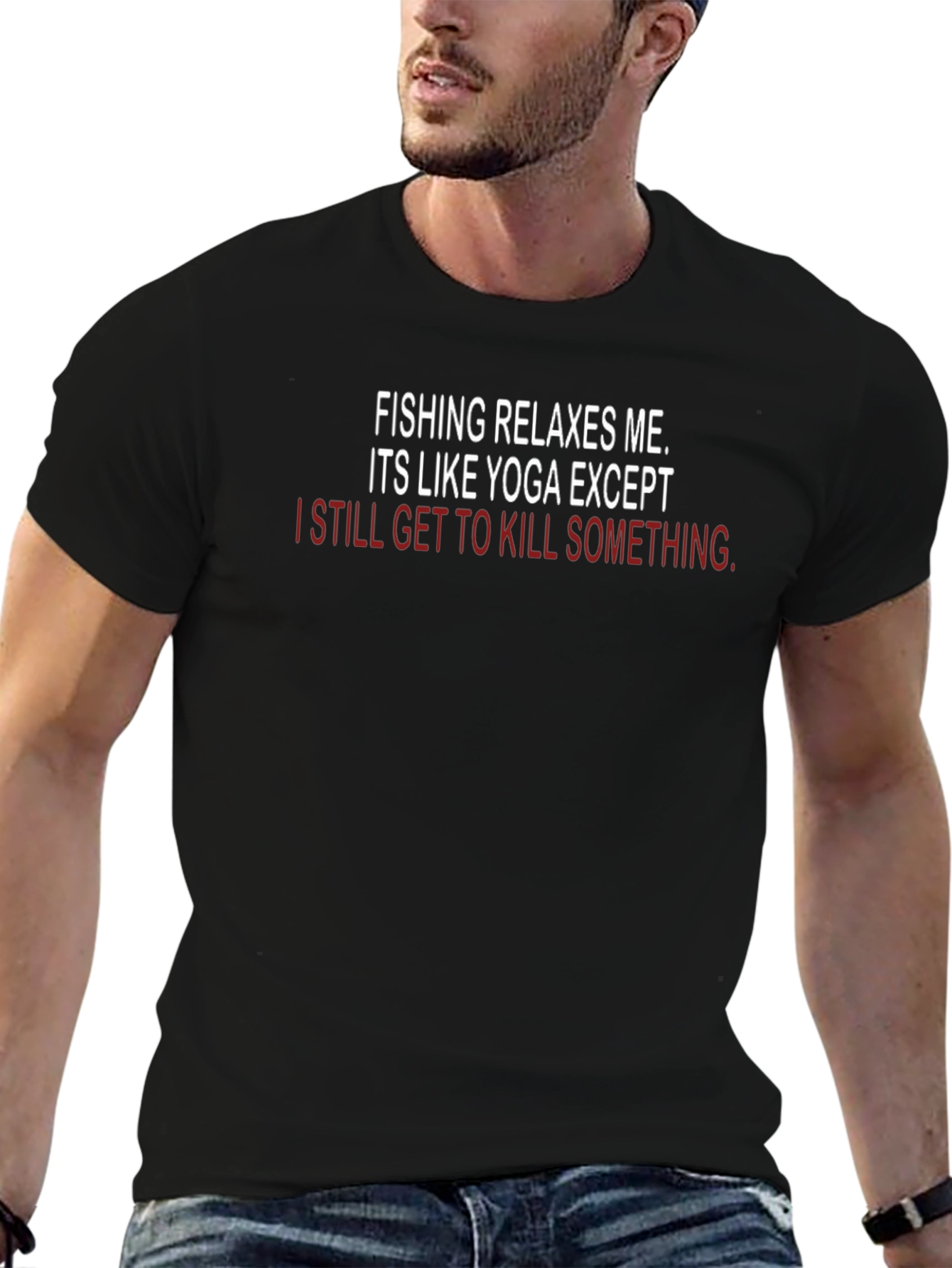 Fishing & Yoga Humor T-Shirt