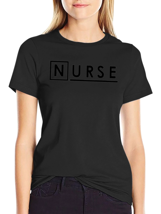 Nurse Graphic Print Crew Neck T-Shirt
