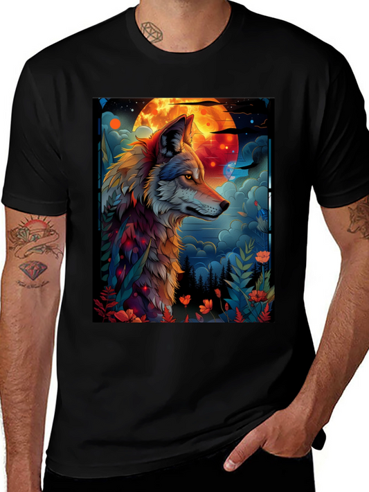 Wolf Moon Graphic Tee - Unique Design