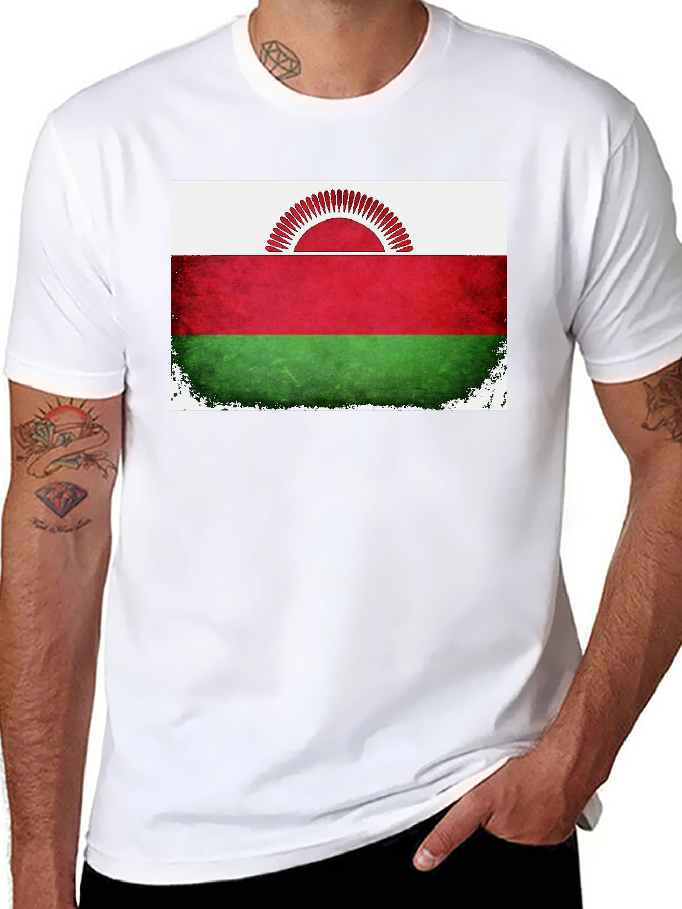 Malawi Flag Graphic T-Shirt