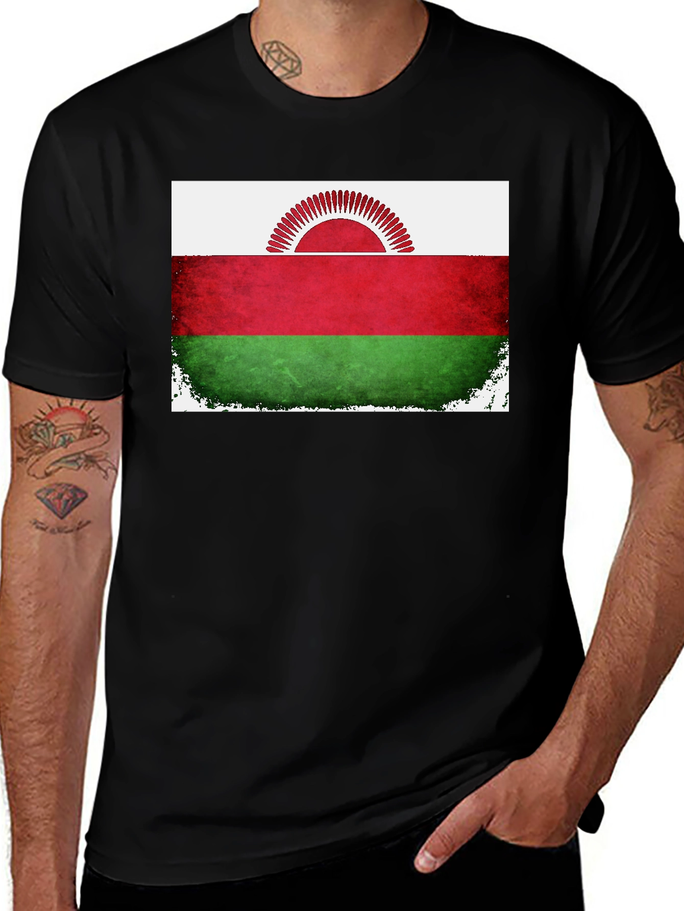 Malawi Flag Graphic T-Shirt