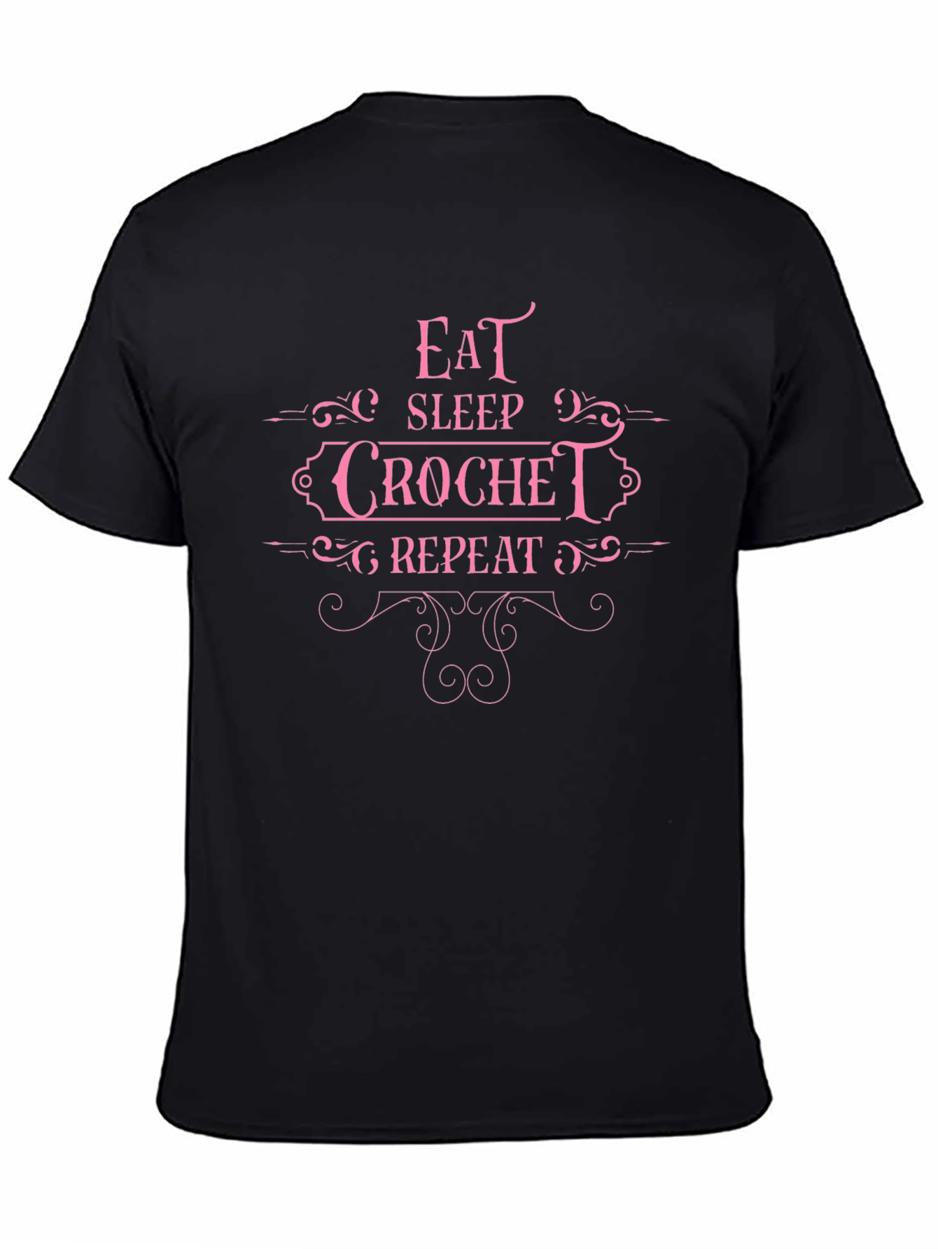 Eat Sleep Crochet Repeat Graphic Tee