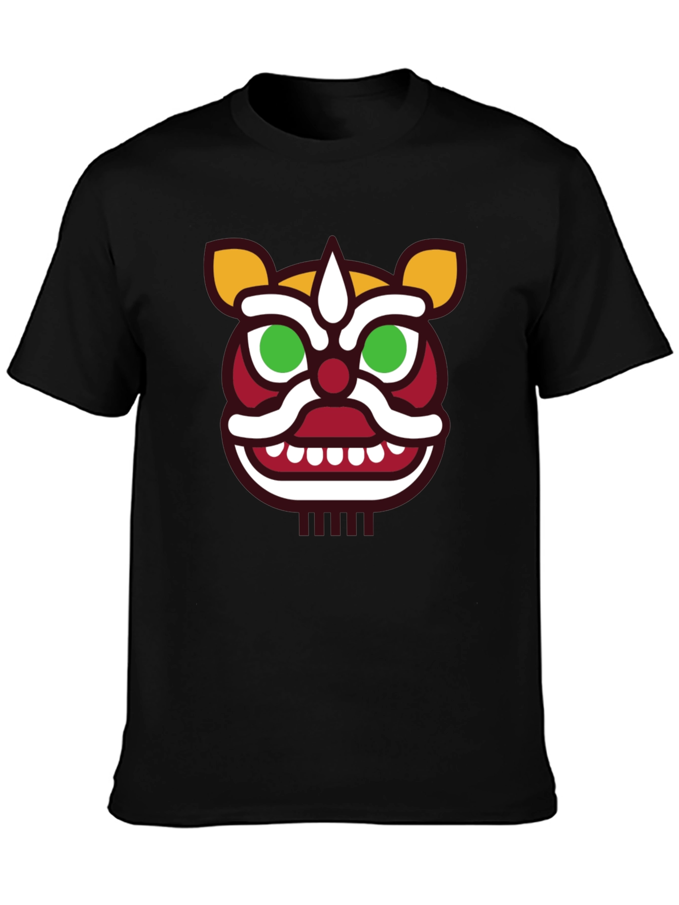 Lion Dance Graphic Tee - Mens Black T-Shirt