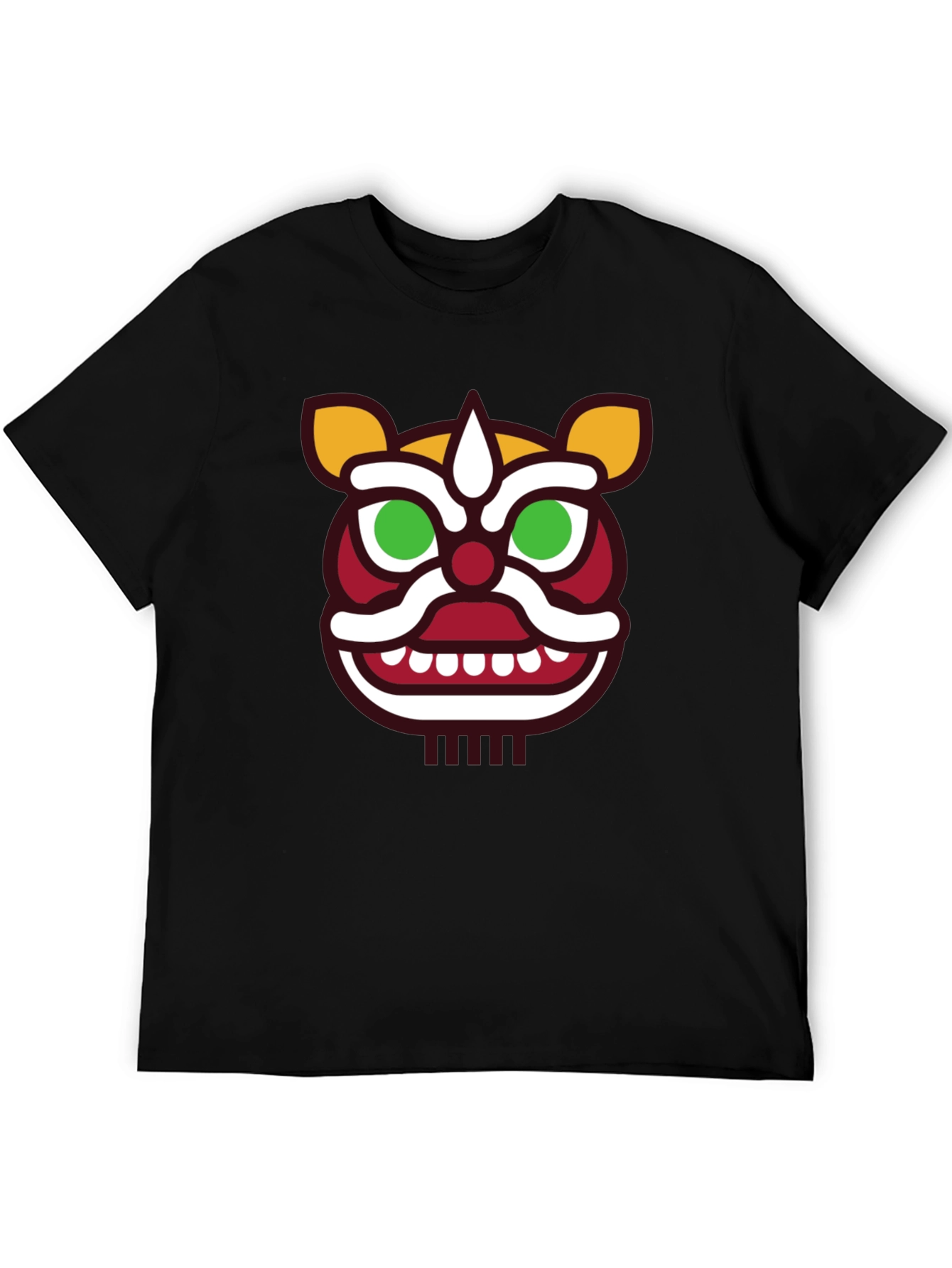 Lion Dance Graphic Tee - Mens Black T-Shirt