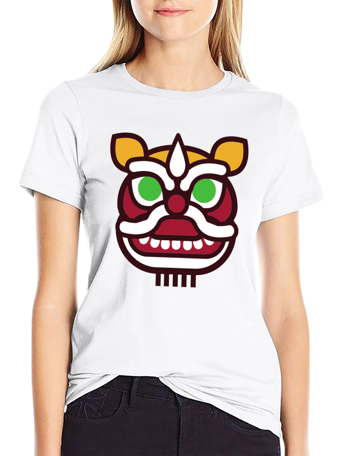 Lion Dance Graphic Tee - Mens Black T-Shirt