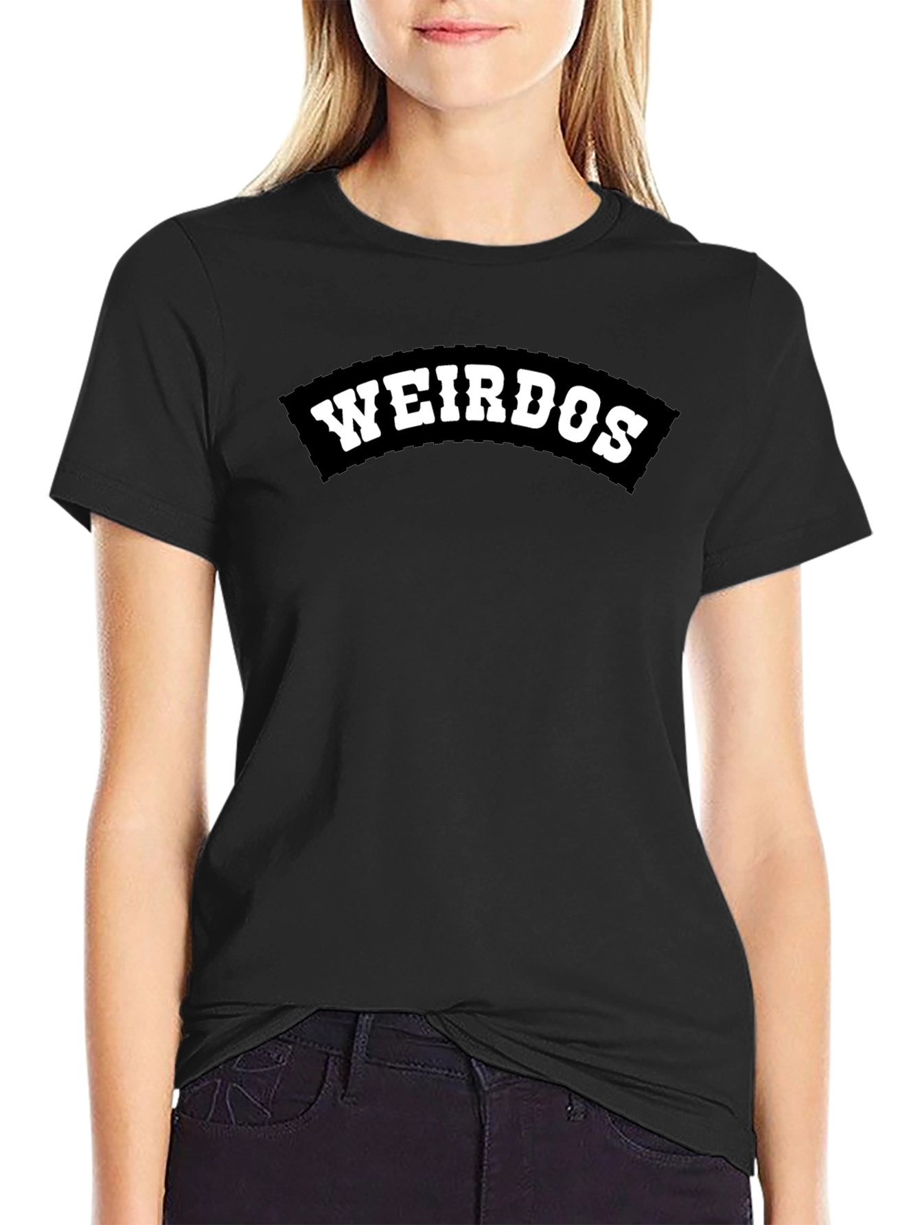 Weirdos Black Graphic Tee - Comfortable Fit