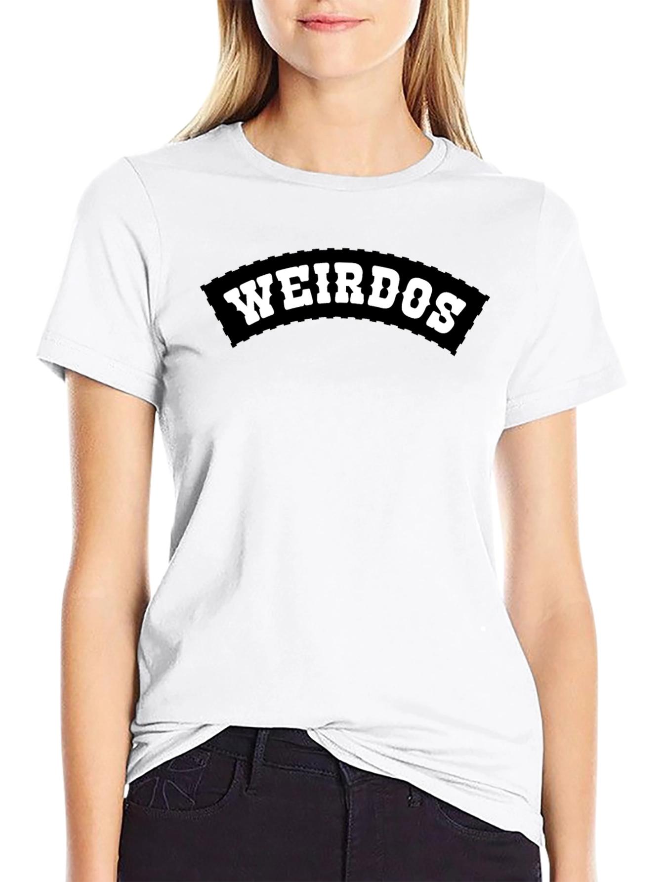 Weirdos Black Graphic Tee - Comfortable Fit