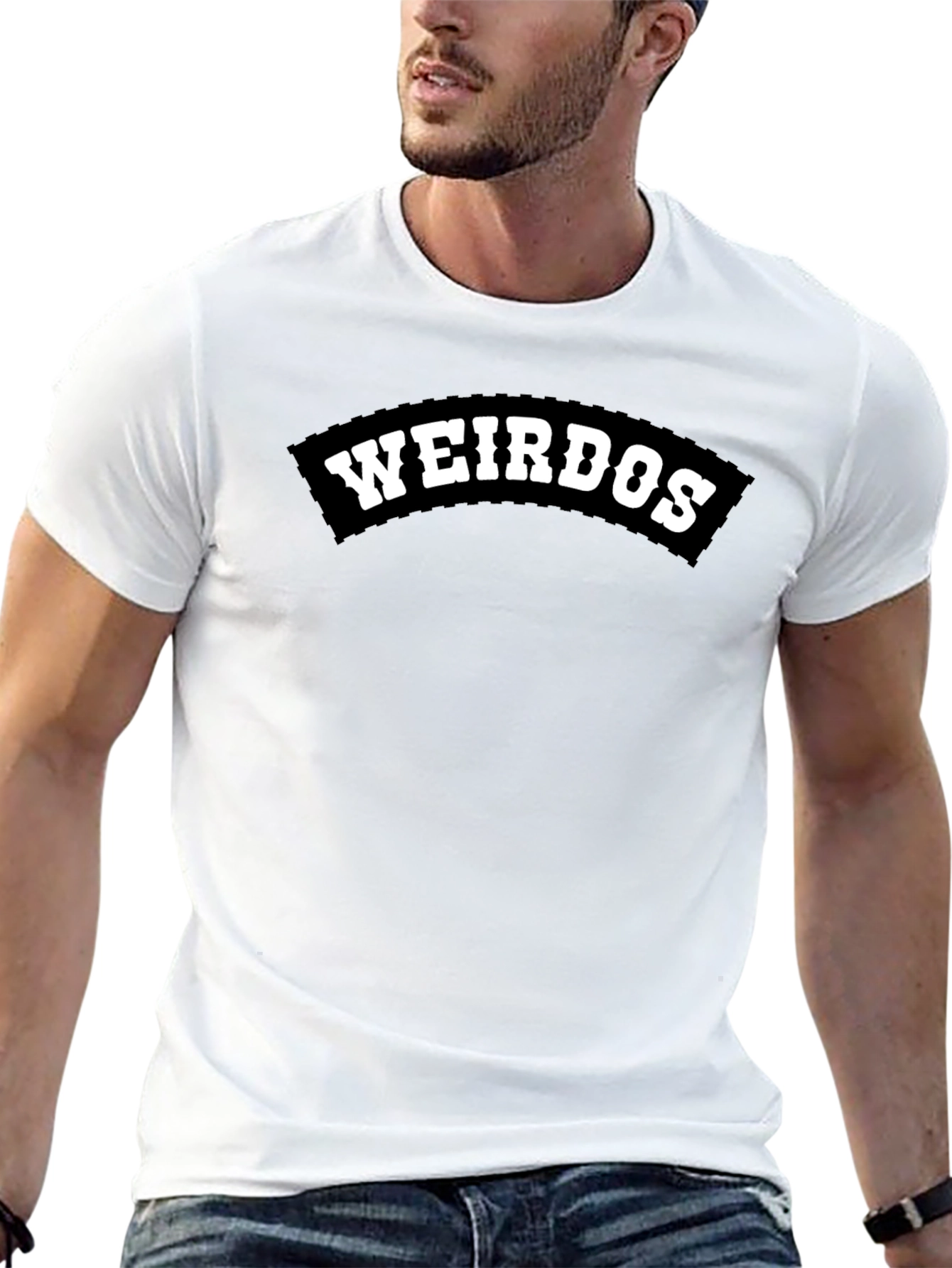 Weirdos Black Graphic Tee - Comfortable Fit