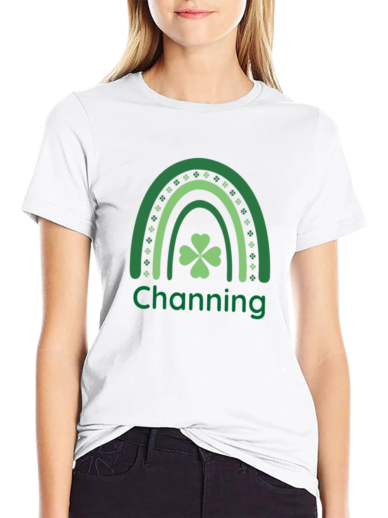 Channing St. Patricks Day Rainbow Shamrock T-Shirt