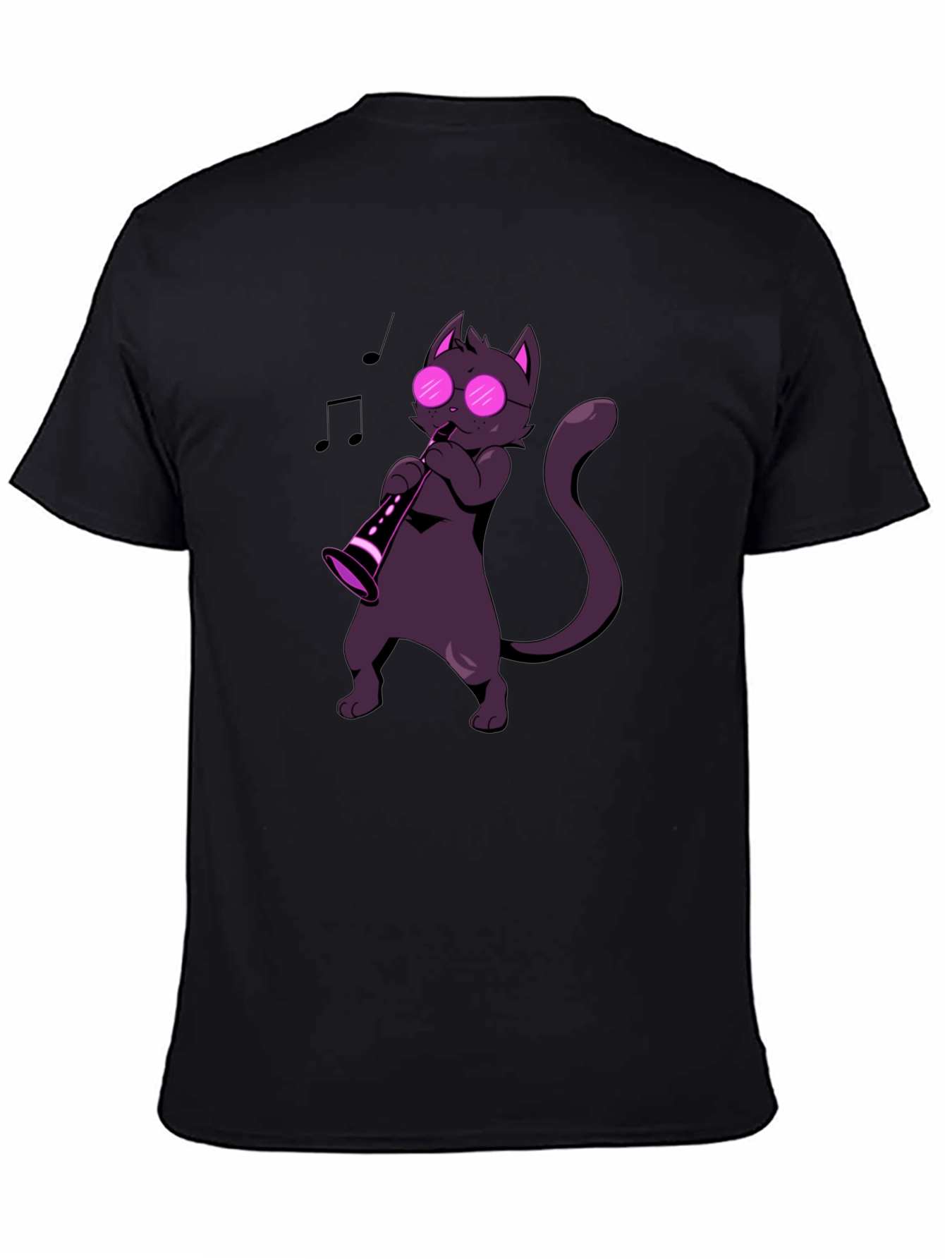 Cat Saxophone Player Graphic Tee - Music Lover Shirt
