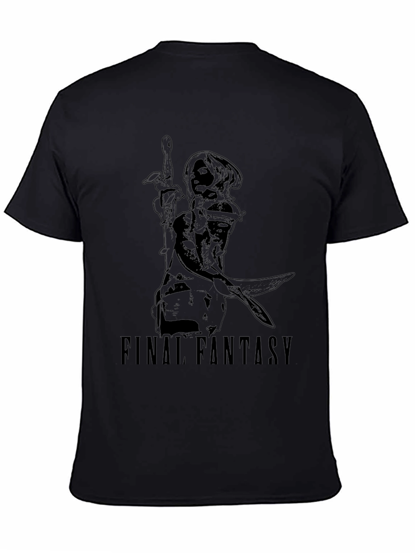 Final Fantasy Graphic Print Black T-Shirt