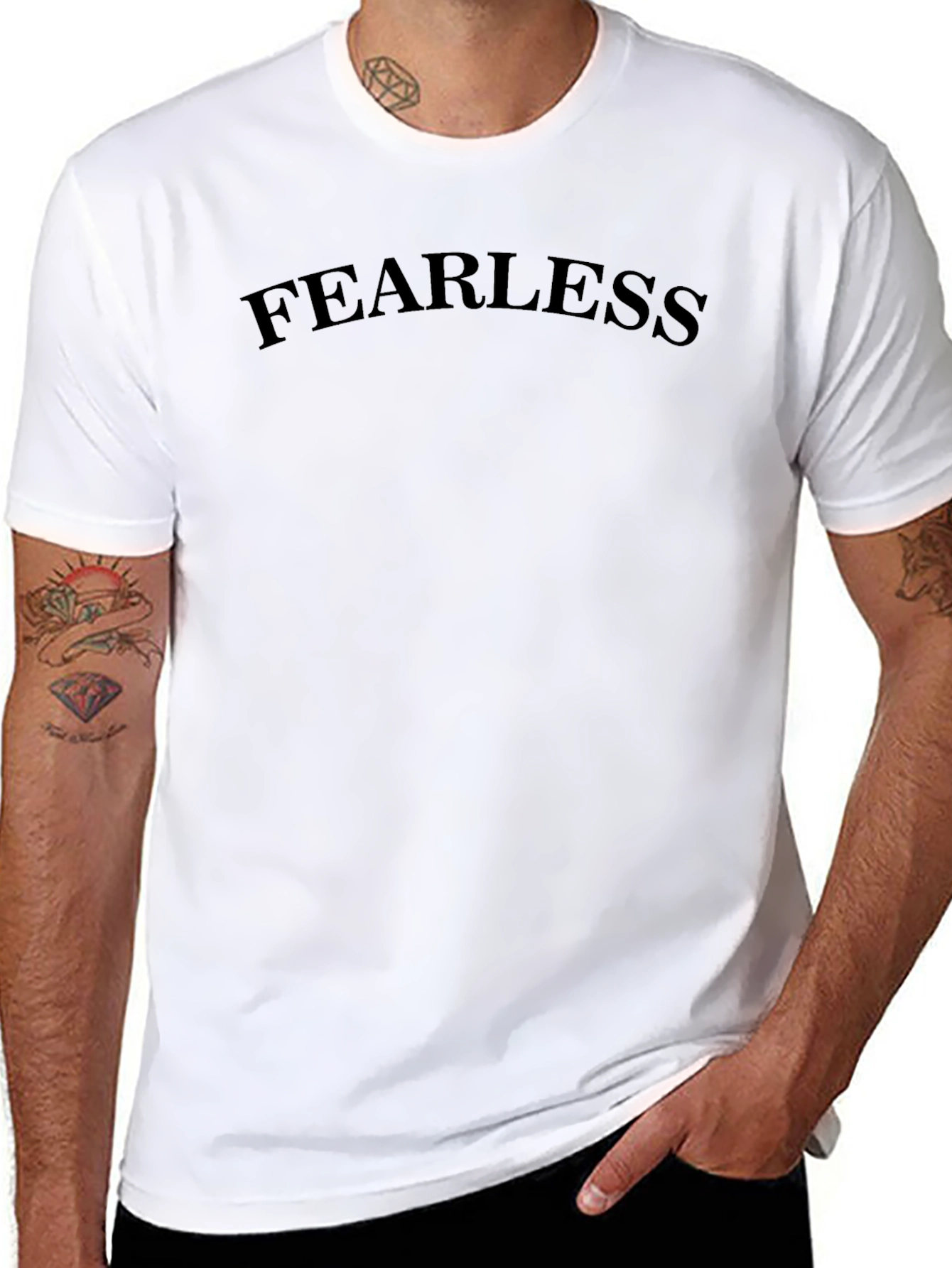 Fearless Black Graphic Tee - Mens Casual Fashion