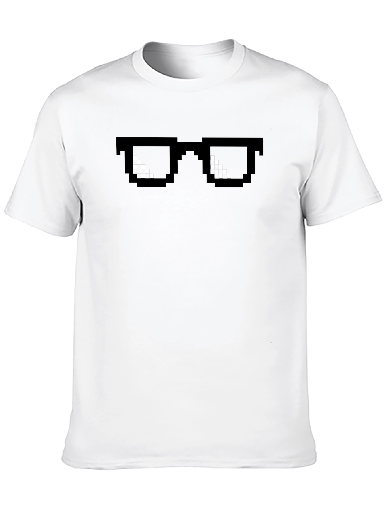 Deal With It Pixel Sunglasses Graphic Tee - Black