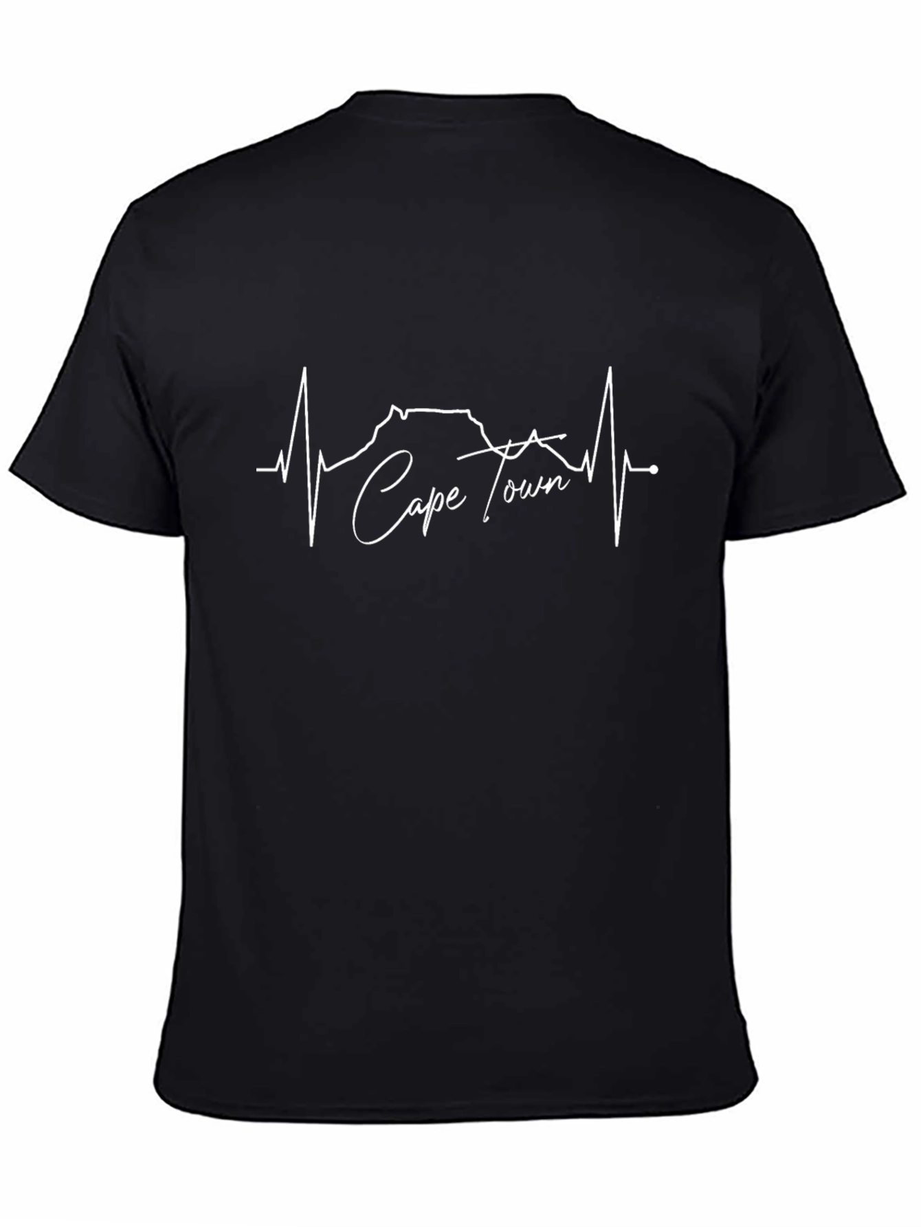 Cape Town Heartbeat T-Shirt - Black