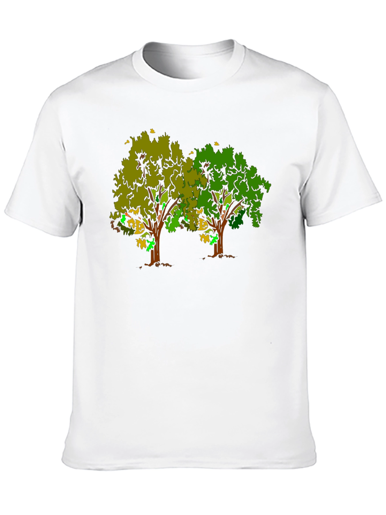 Unique Tree Graphic Black T-Shirt