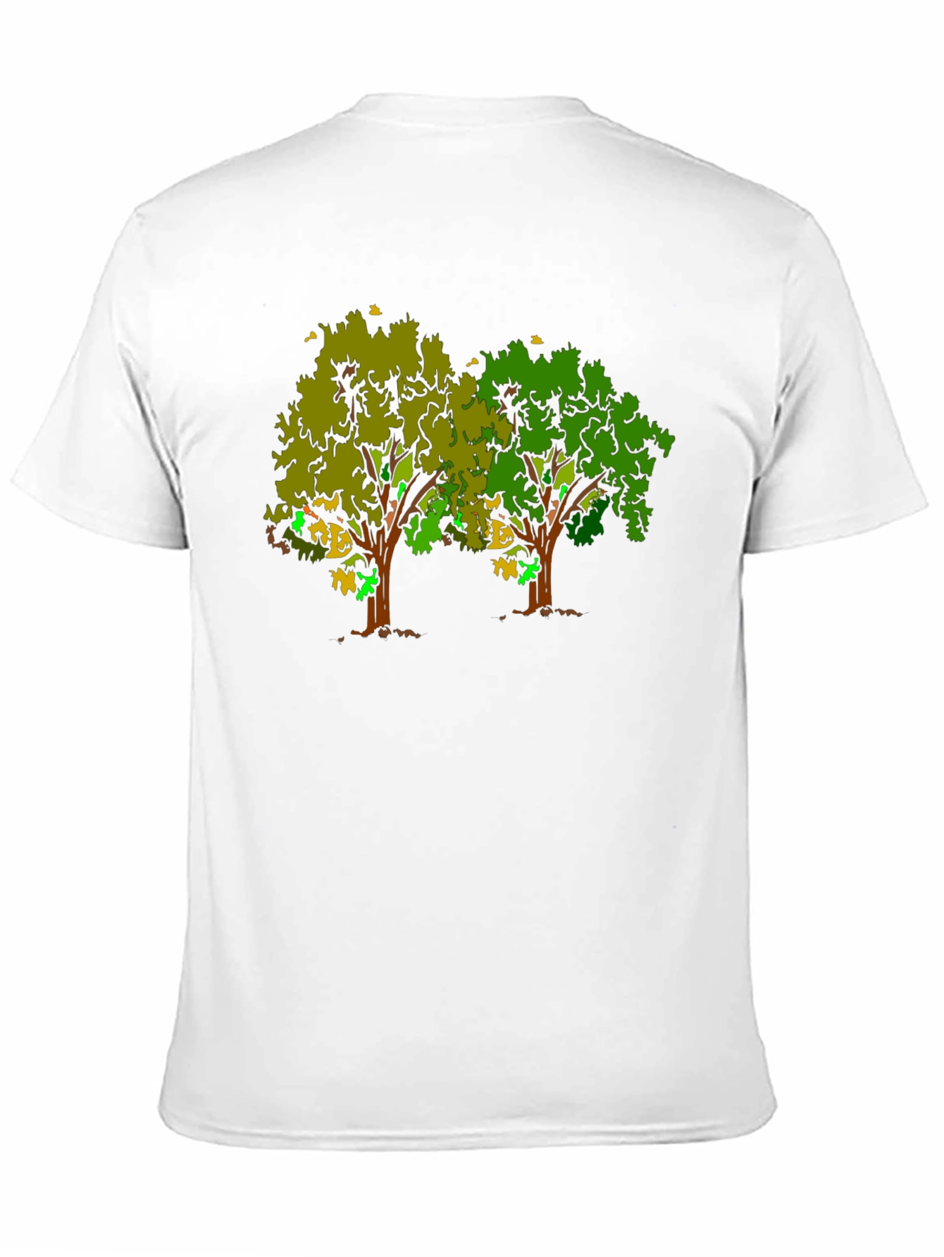 Unique Tree Graphic Black T-Shirt