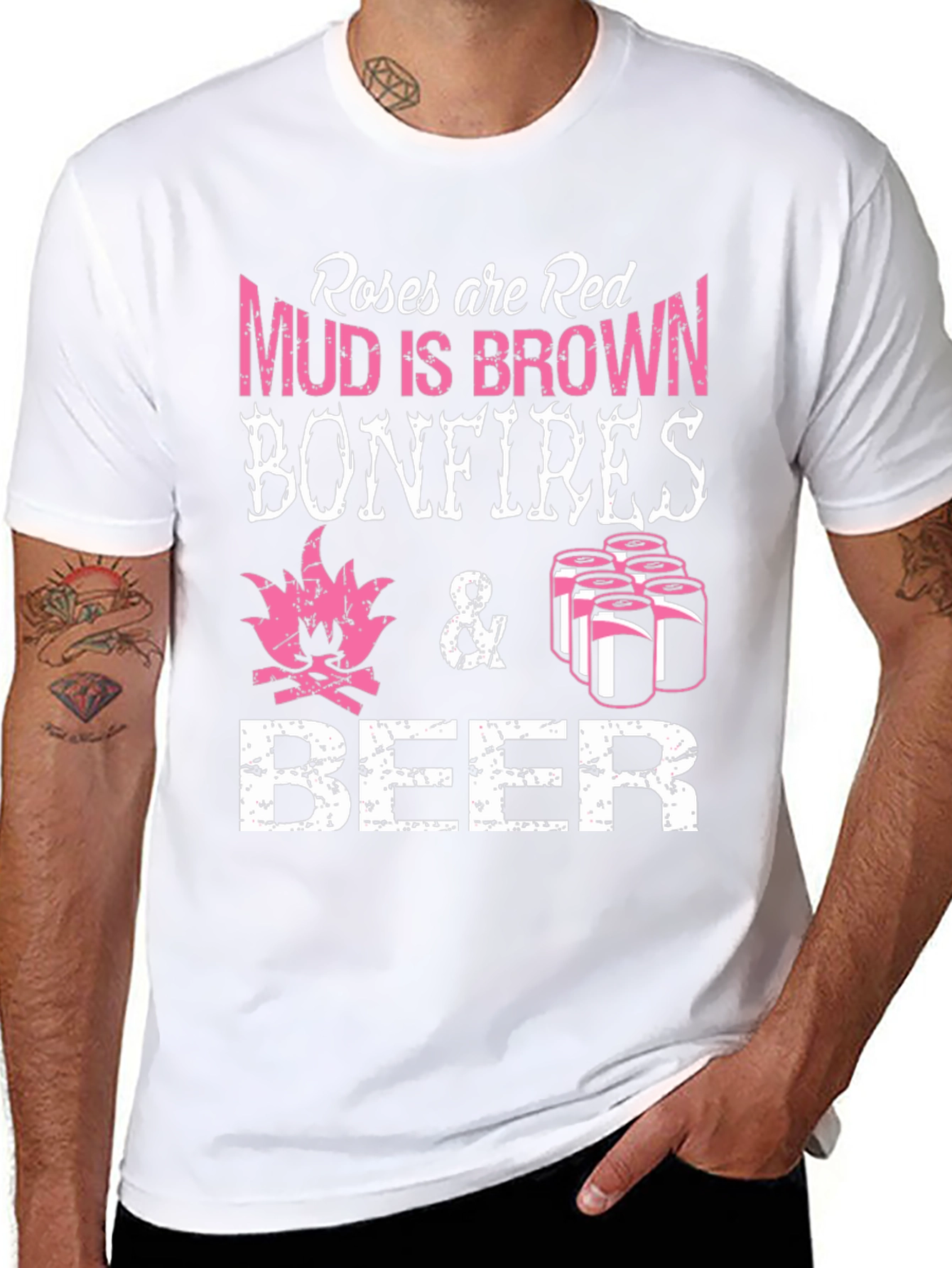 Roses are Red Bonfires Beer T-Shirt