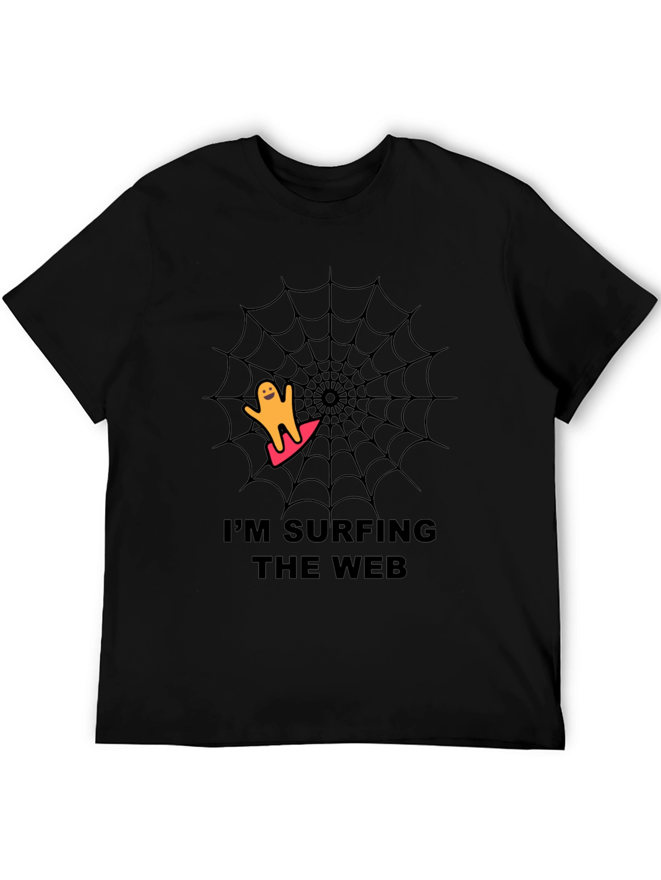 Im Surfing the Web Black T-Shirt