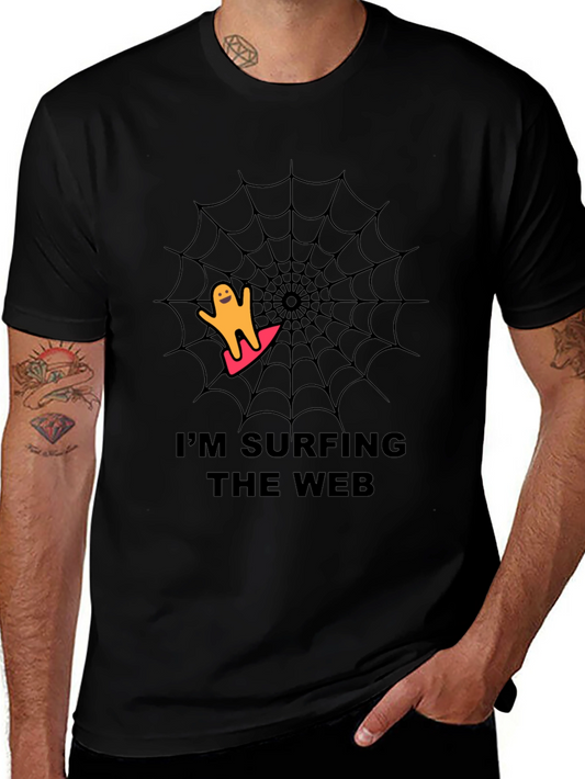 Im Surfing the Web Black T-Shirt