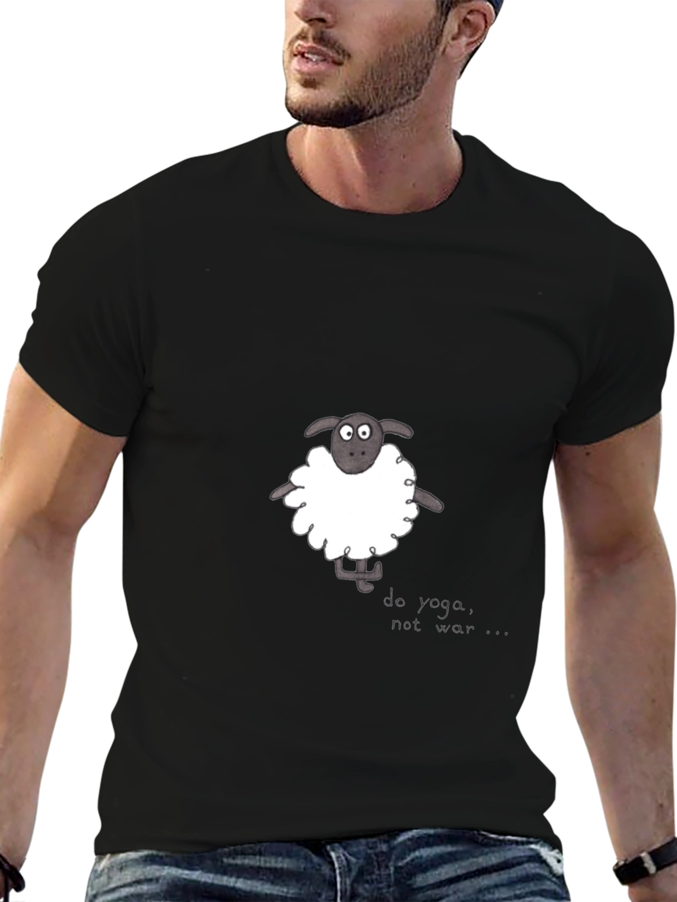 Do Yoga Not War Sheep Graphic Tee