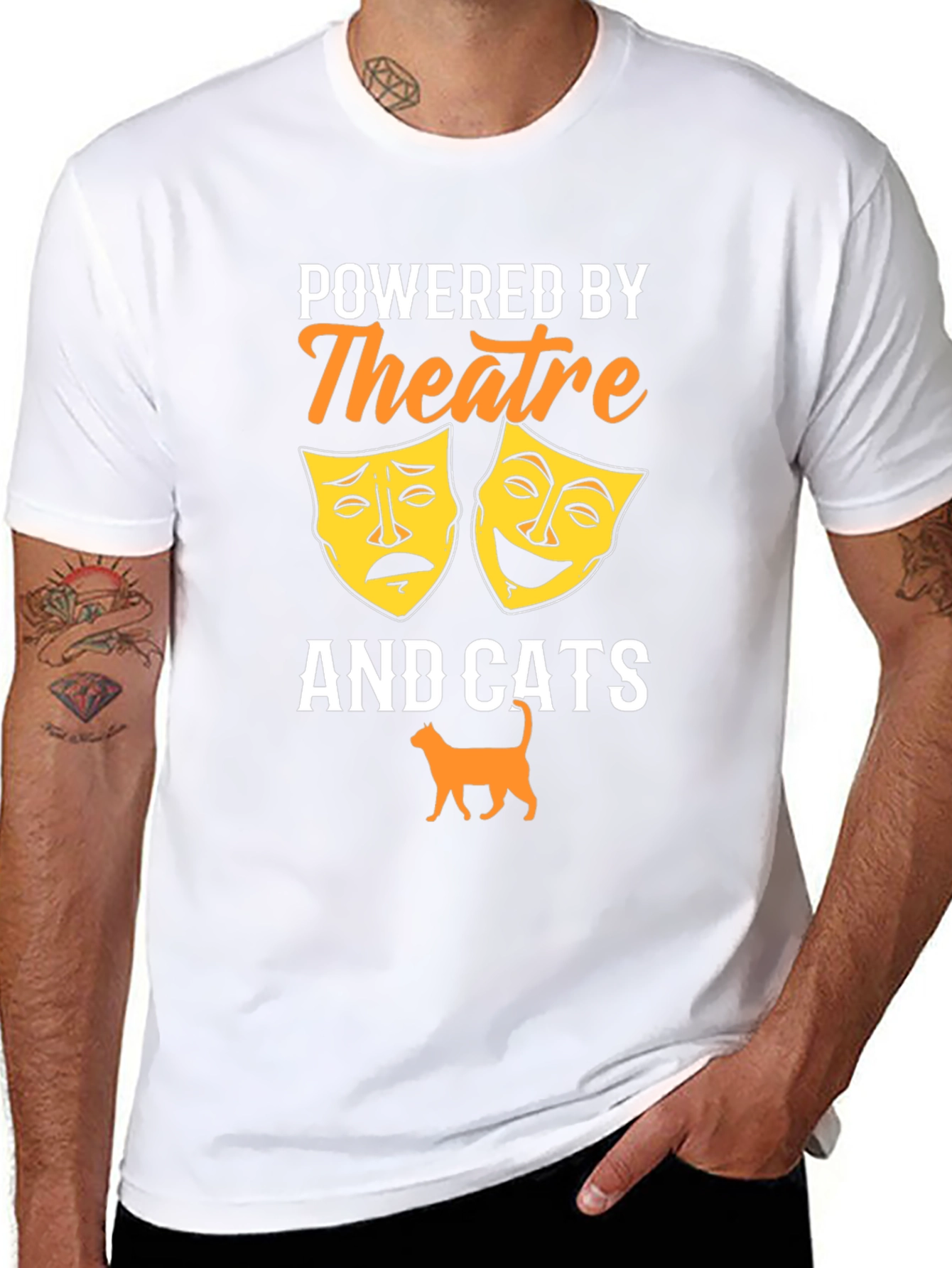 Theatre & Cats T-Shirt - Black Graphic Tee