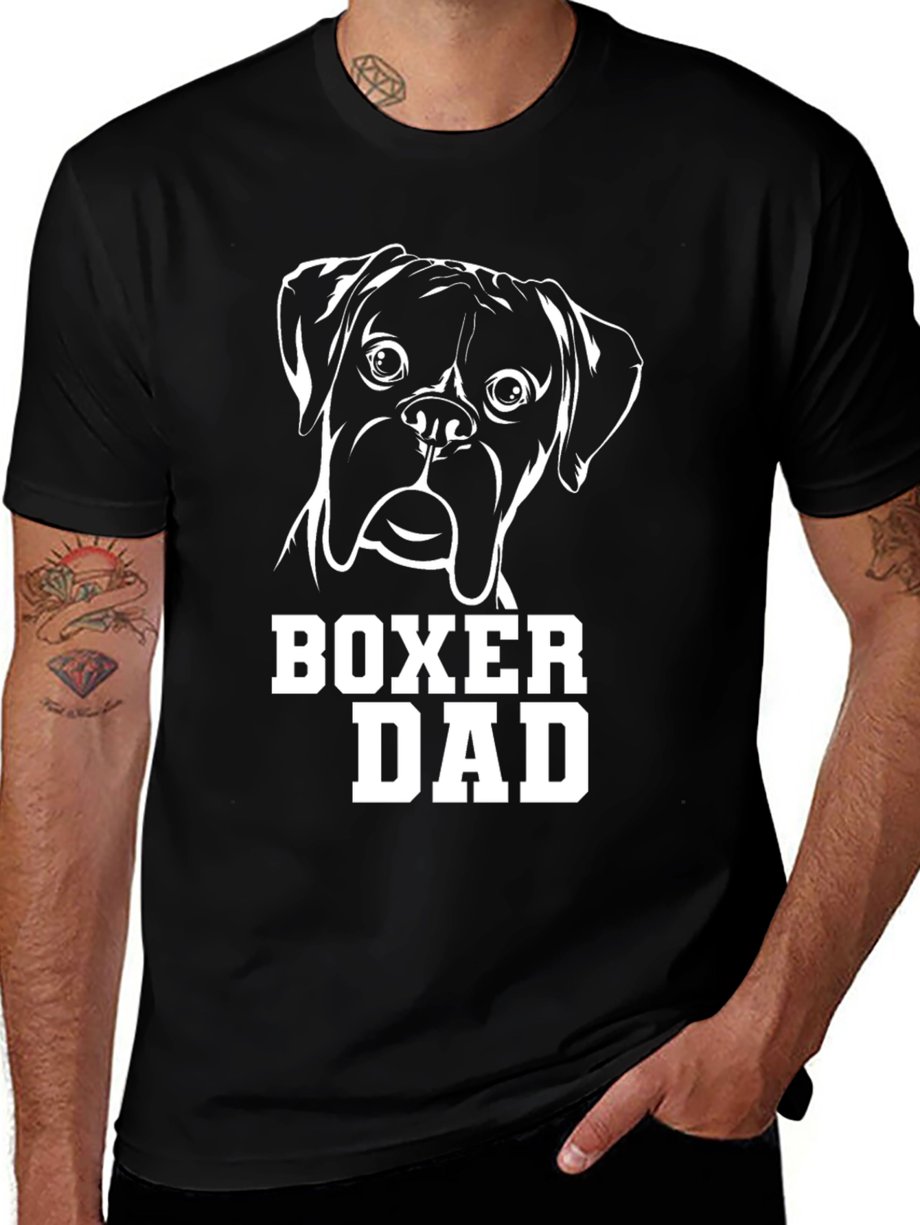 Boxer Dad Graphic Tee - Black