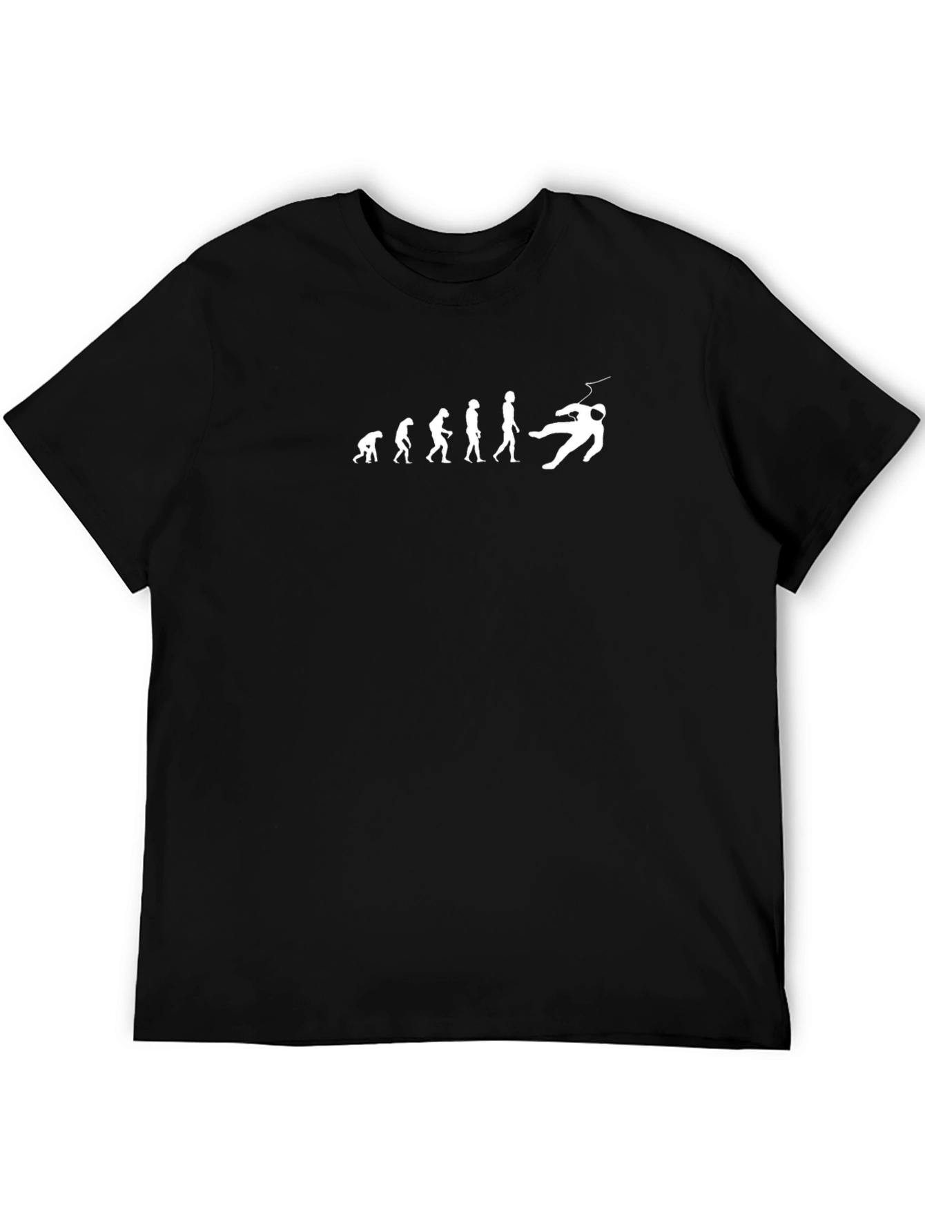 Evolution of Skydiving Black T-Shirt