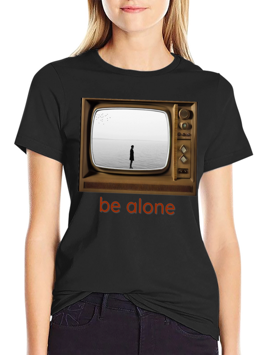Retro TV Graphic Tee - Be Alone Comfort Fit