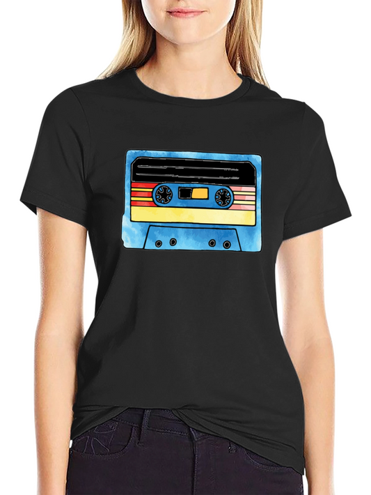 Retro Cassette Tape Graphic T-Shirt - Vintage Style