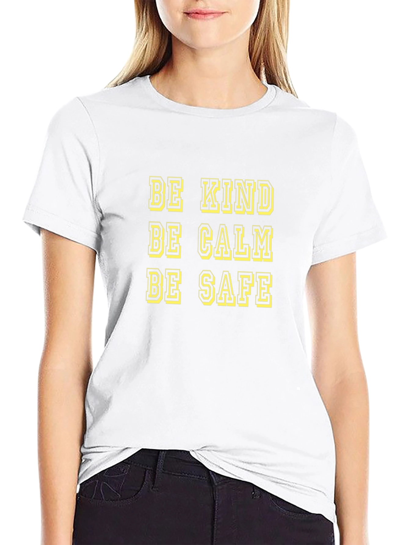 Be Kind Calm Safe Graphic Tee - Mens