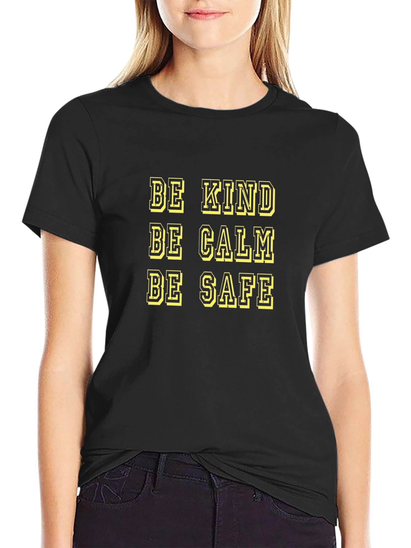 Be Kind Calm Safe Graphic Tee - Mens