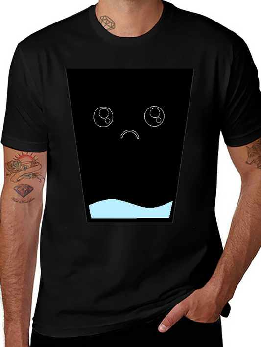 Sad Kawaii T-Shirt - Black Graphic Tee