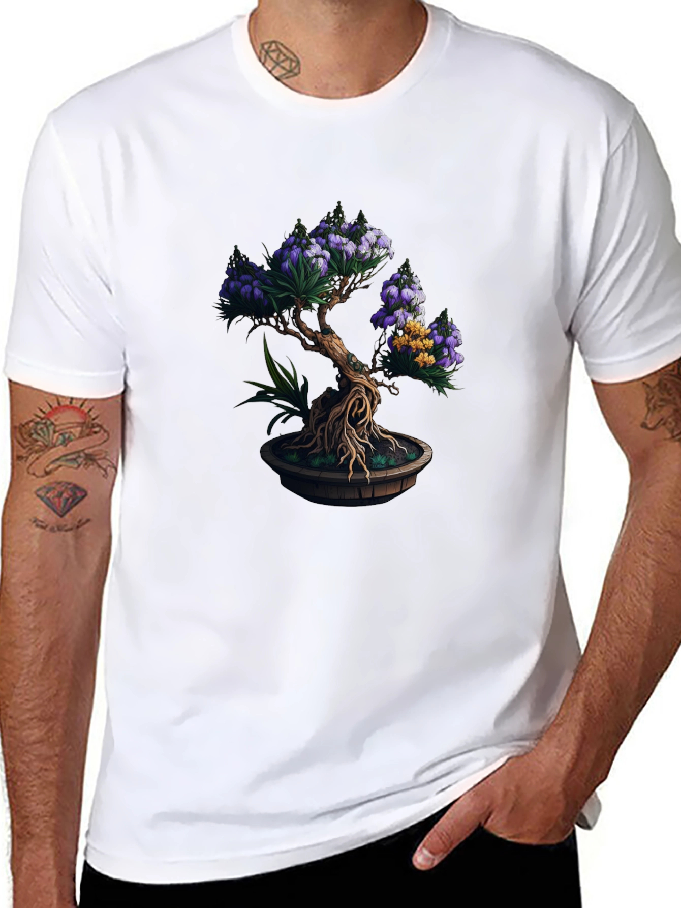 Bonsai Tree Graphic Tee - Nature Inspired Style