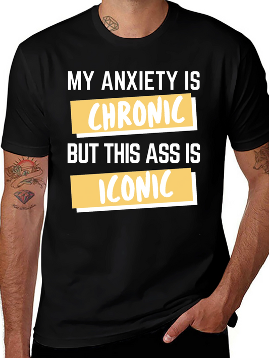 Funny Anxiety Chronic Iconic Graphic Tee