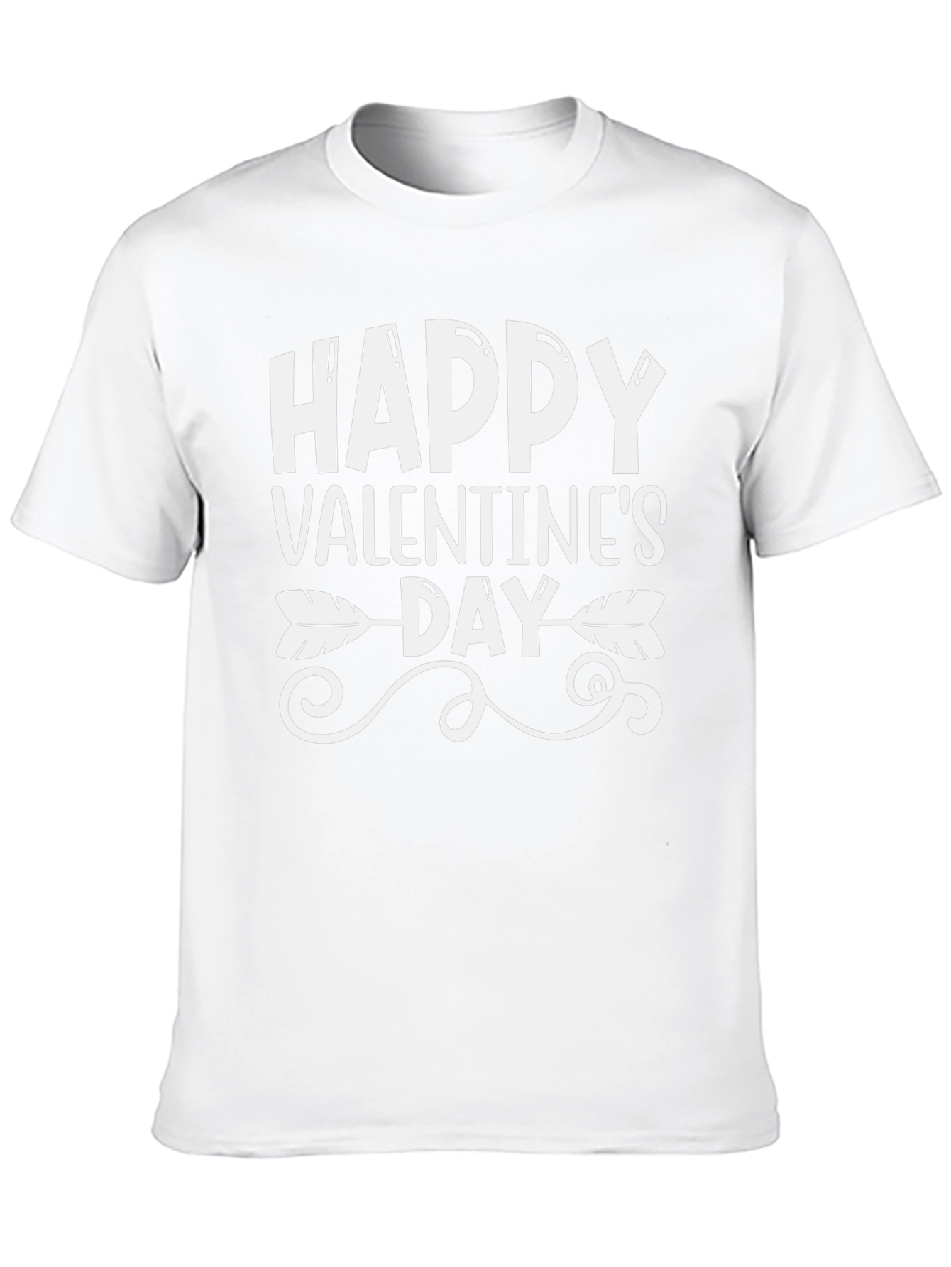Happy Valentines Day Arrow T-Shirt - Black