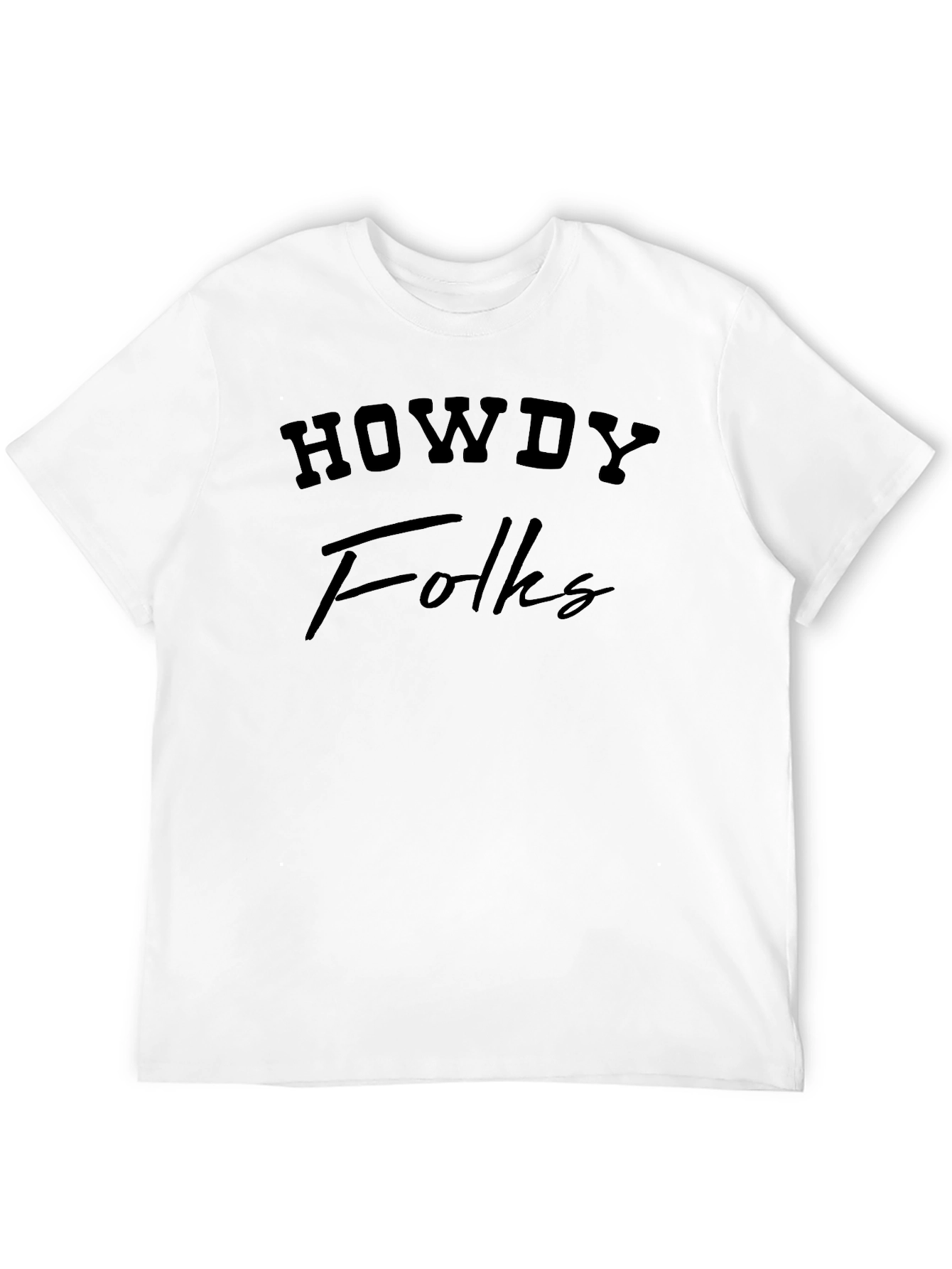 Howdy Folks Black Graphic Tee