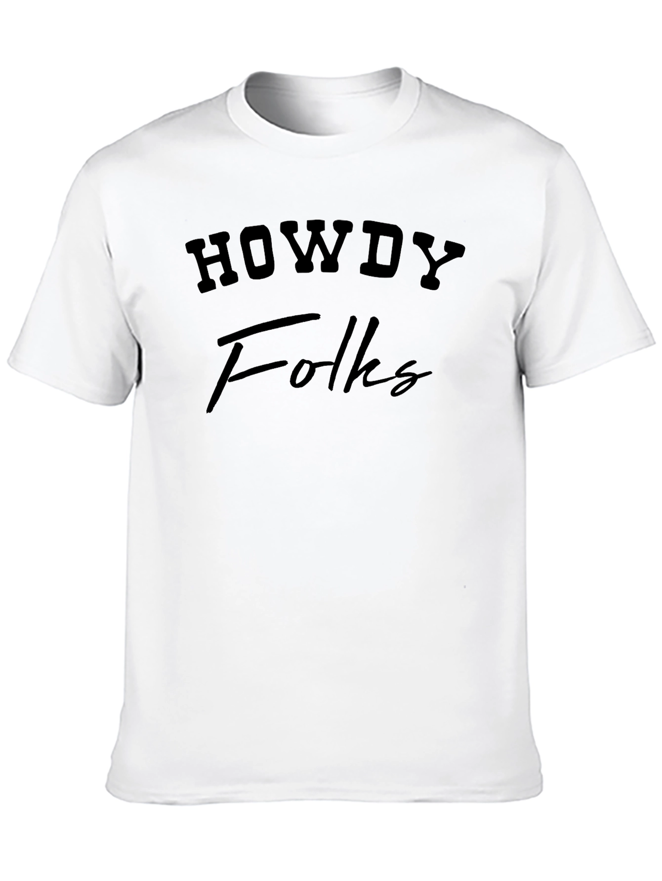 Howdy Folks Black Graphic Tee