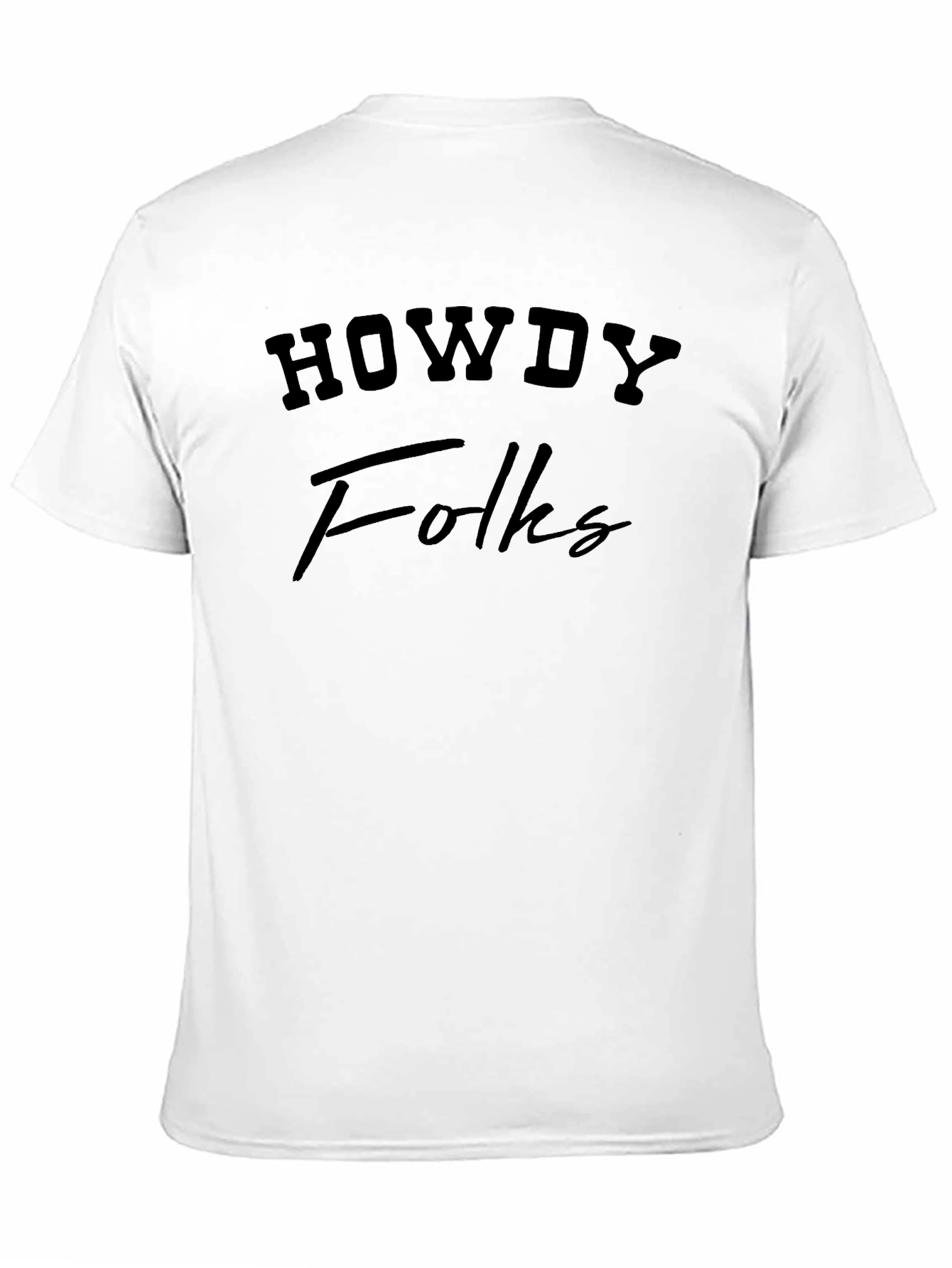 Howdy Folks Black Graphic Tee