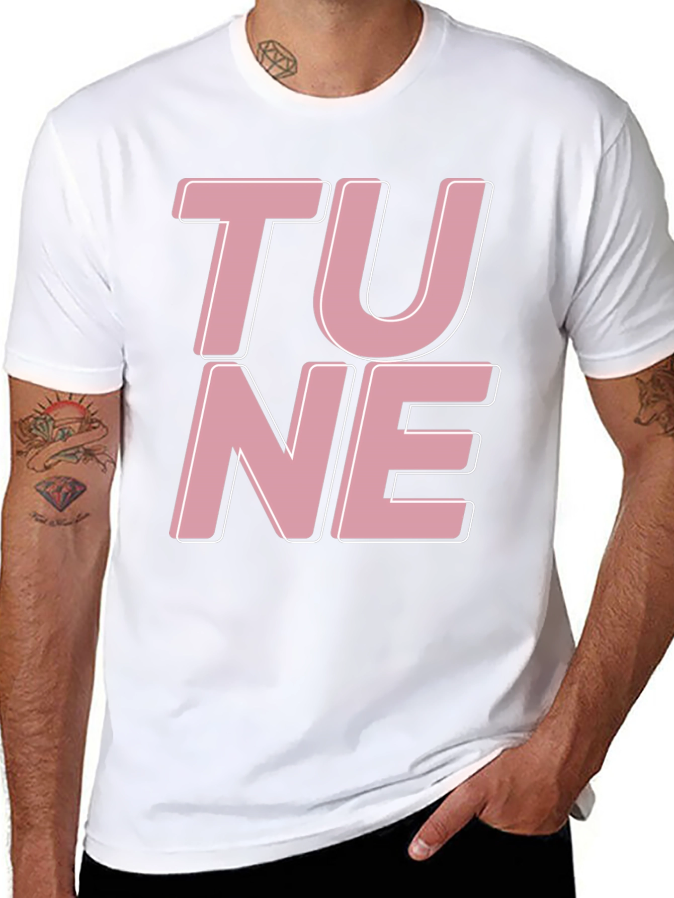 Tune Graphic Tee - Black Cotton T-Shirt