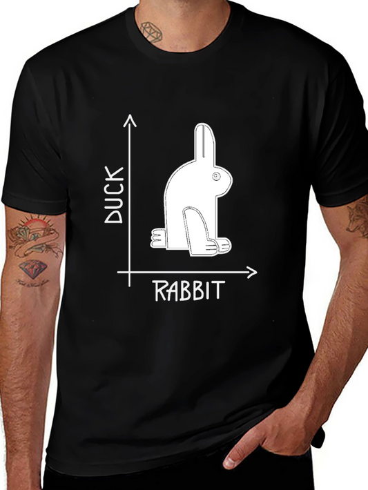Duck Rabbit Illusion Graphic Tee - Visual Puzzle T-Shirt