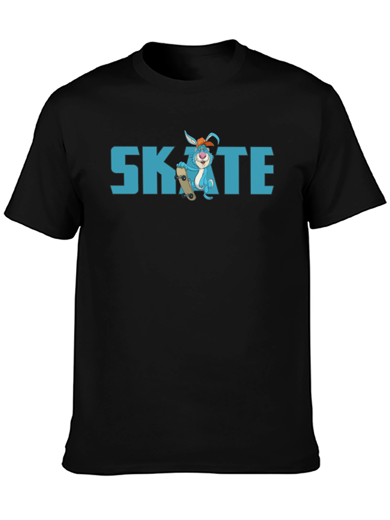 Skate Bunny T-Shirt - Black Cotton Tee