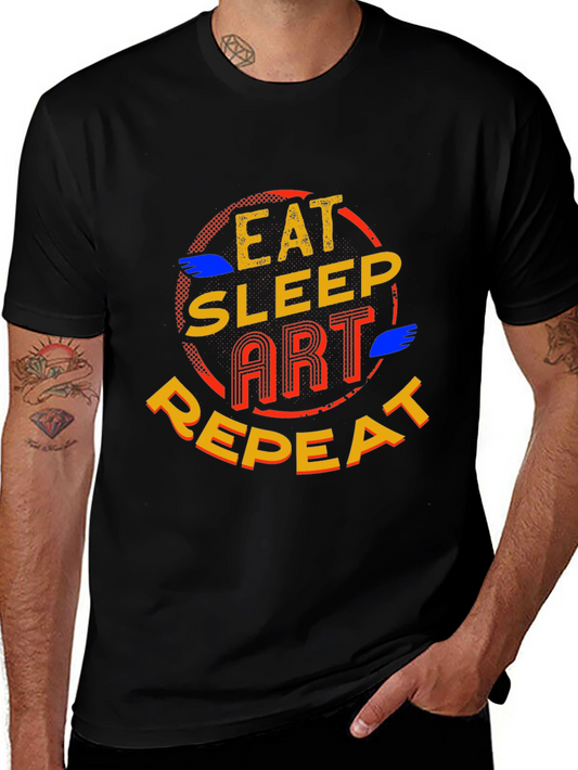 Eat Sleep Art Repeat Graphic Tee