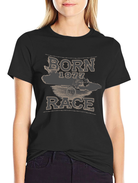 Born 1977 To Race Graphic Tee - Black
