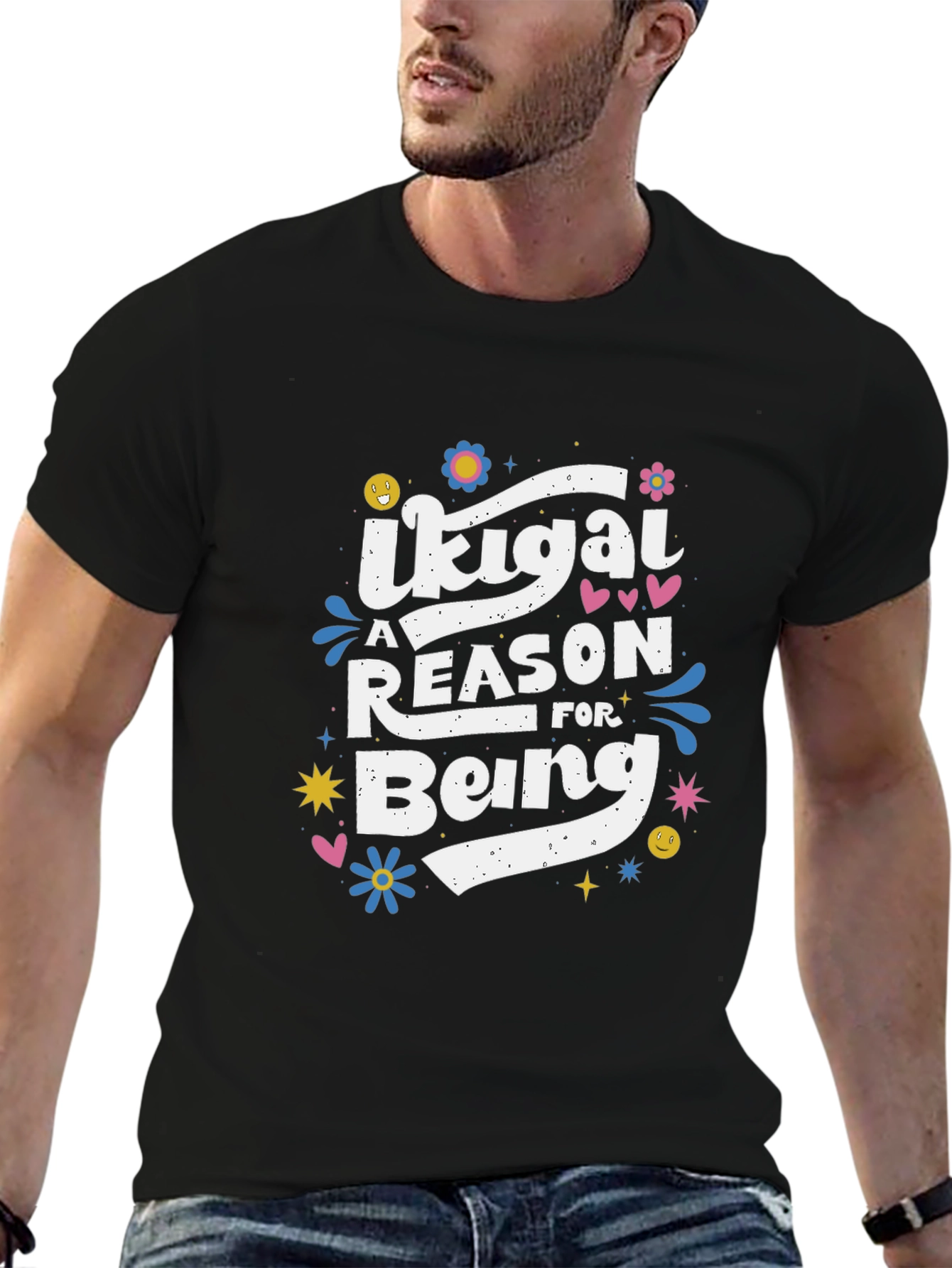 Ikigai Reason For Being Graphic T-Shirt - Black