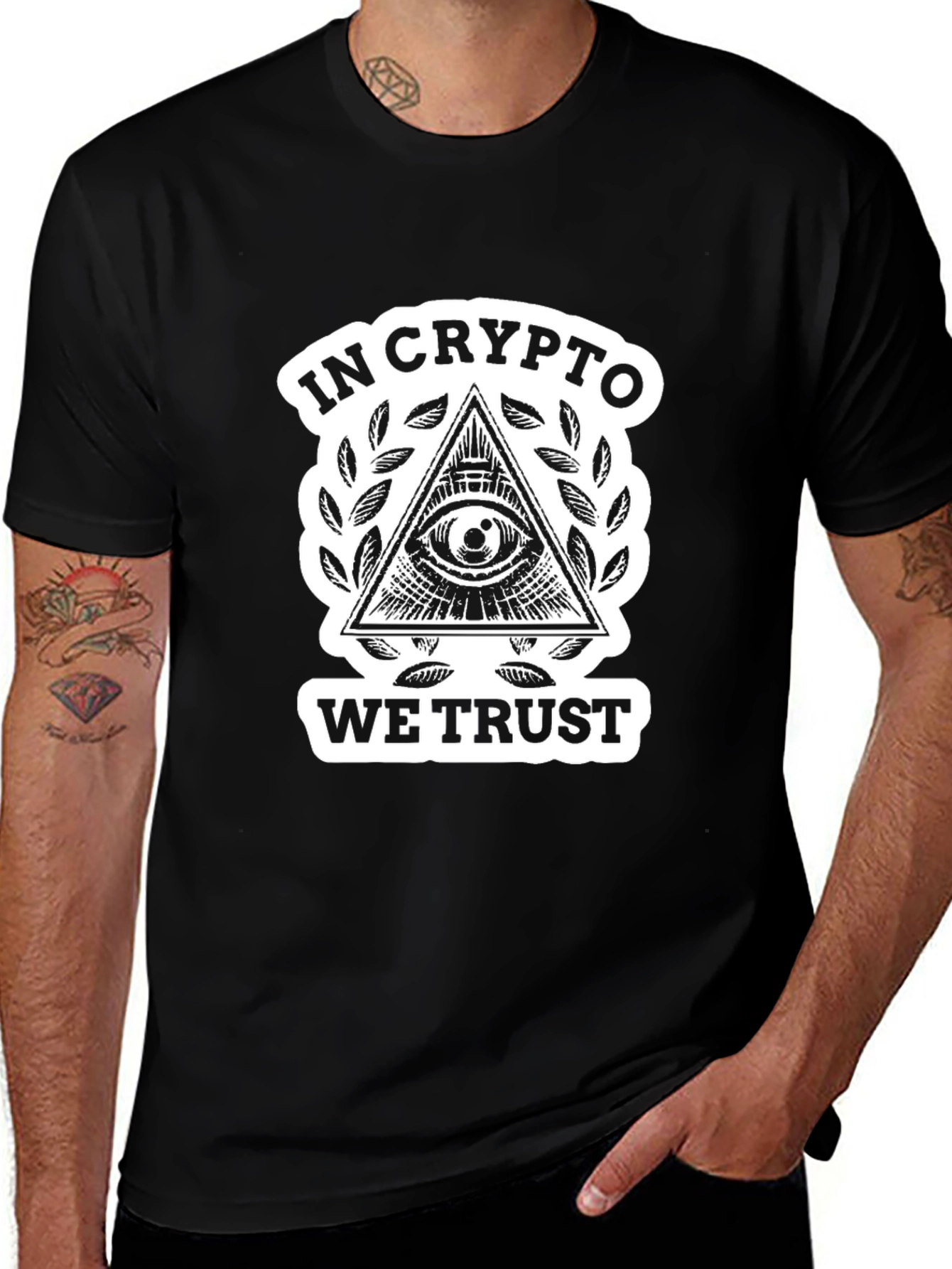 In Crypto We Trust Black T-Shirt